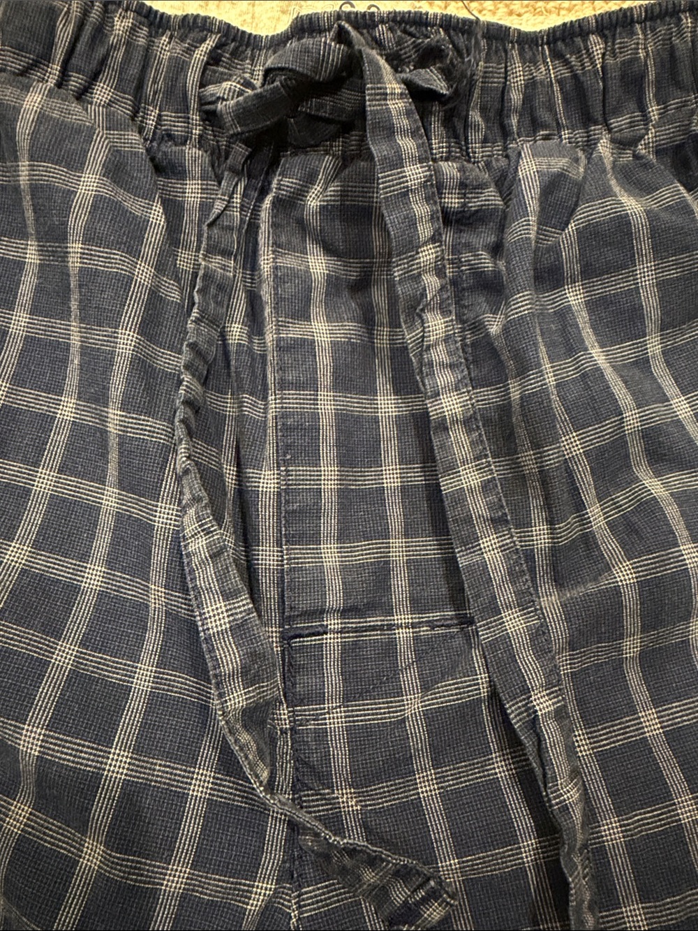 GAP MENS BLUE WINDOWPANE PLAID COTTON LOUNGE PANTS SIZE SMALL 30-31 - Picture 6 of 9